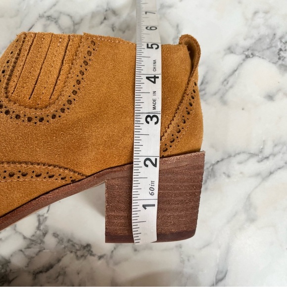 MADEWELL Grayson Brogue Brown Suede Chelsea Ankle Boots Western Cowboy Size 7 - Picture 10 of 13